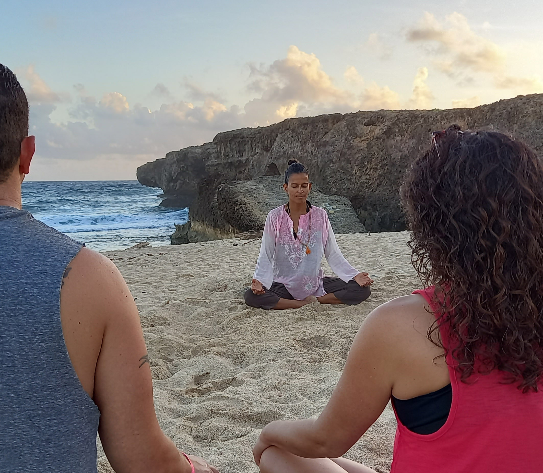 couple private beach meditation tour