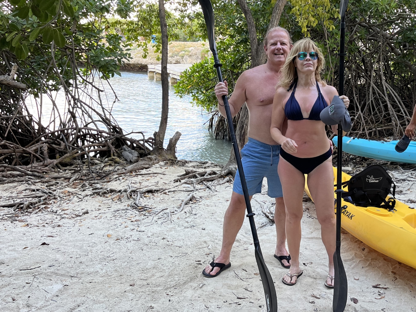 couple kayak tour snorkeling aruba