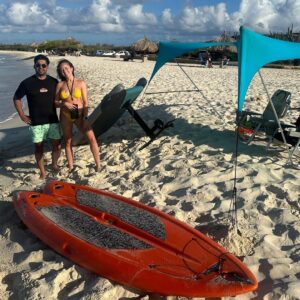Beach day with watersport activity